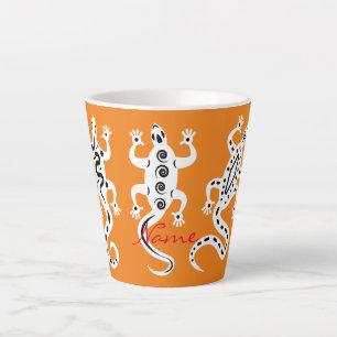Tasse Latte Trois Lizards blancs Thunder_Cove Style sud-ouest