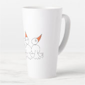 Tasse Latte Trois oiseaux sur le fil (Angle droit)