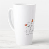 Tasse Latte Trois oiseaux sur le fil (Angle gauche)