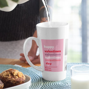 Tasse Latte Trois photos de collection   Cadeau coloré Valenti