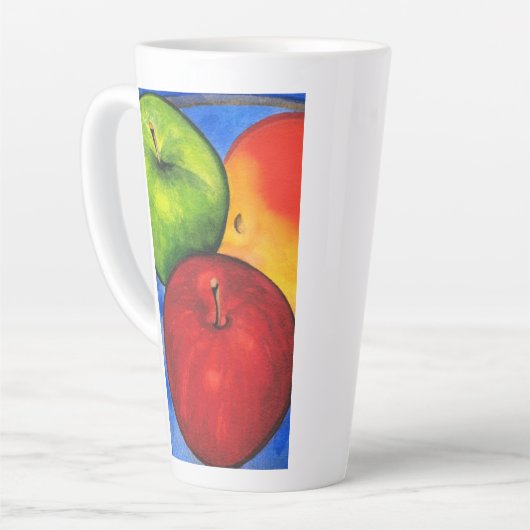 Tasse Latte Trois pommes (Angle gauche)