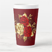 Tasse Latte Trois Roses de bijoux (Devant)