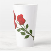 Tasse Latte Trois Roses Rouges (Devant)