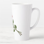 Tasse Latte Trois Roses Rouges (Droite)