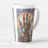 Tasse Latte Troisième œil mystique paume (Angle droit)