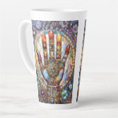 Tasse Latte Troisième œil mystique paume (Angle gauche)