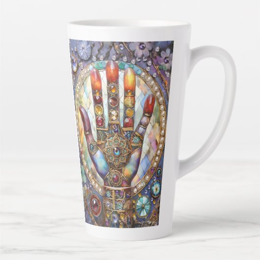 Tasse Latte Troisième œil mystique paume (Droite)