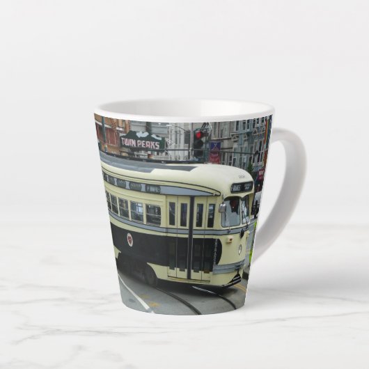 Tasse Latte Trolley de San Francisco (Angle droit)