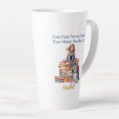 Tasse Latte Trop de livres ou de Huskies (Angle droit)