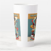 Tasse Latte Trop de main d'oeuvre - Conception rétro féministe (Devant)