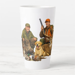 Tasse Latte Trophées de chasse avec chiens cadeau pour chasseu