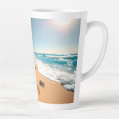 Tasse Latte Tropical Golden Shell Beach Chic (Droite)