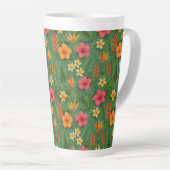 Tasse Latte Tropical/Hawaii patterned floral (Angle droit)