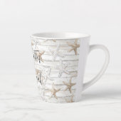 Tasse Latte Tropical Ocean Beach Starfish Mariage (Droite)