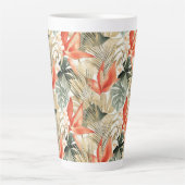 Tasse Latte Tropical Orange Anthurium Jungle Florale (Devant)