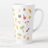 Tasse Latte Tropical Summer Beach Vacances Motif Design (Droite)