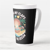 Tasse Latte Tropical Tease  Spread My Flaps, Smell the Ocean  (Angle droit)