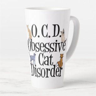 Tasse Latte Trouble de chat obsessionnel