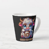 Tasse Latte Trouble de dépendance au café obsessionnel (Angle droit)