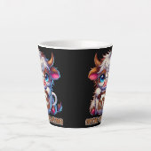 Tasse Latte Trouble de dépendance au café obsessionnel (Devant)