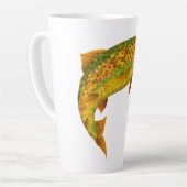 Tasse Latte Truite arc-en-ciel feuille Aspen 2 (Angle gauche)