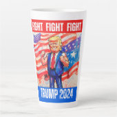 TASSE LATTE TRUMP 2024 COMBAT (Devant)