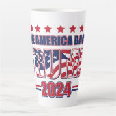 Tasse Latte Trump 2024 : Retour de l'Amérique (Devant)