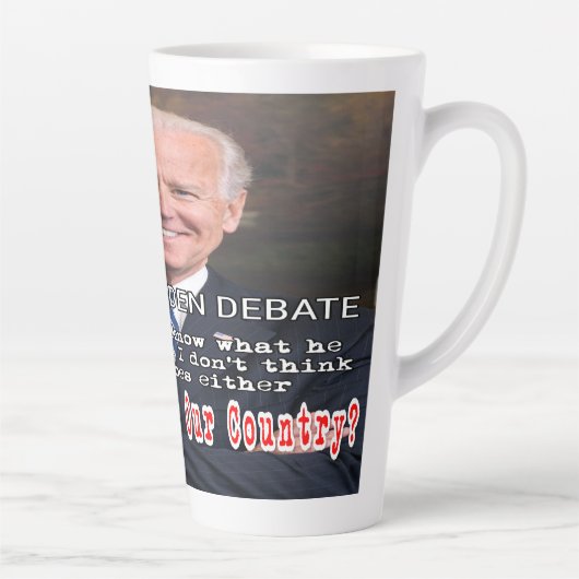 Tasse Latte Trump et Biden (Droite)