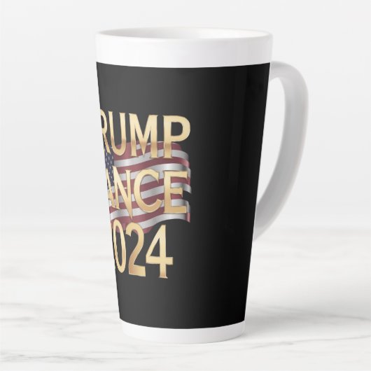 Tasse Latte Trump Vance 2024 Une vision audacieuse pour l'Amér (Angle droit)