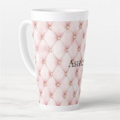 Tasse Latte Tubes en or rose (Angle gauche)