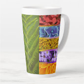 Tasse Latte tuiles de flore (Angle droit)