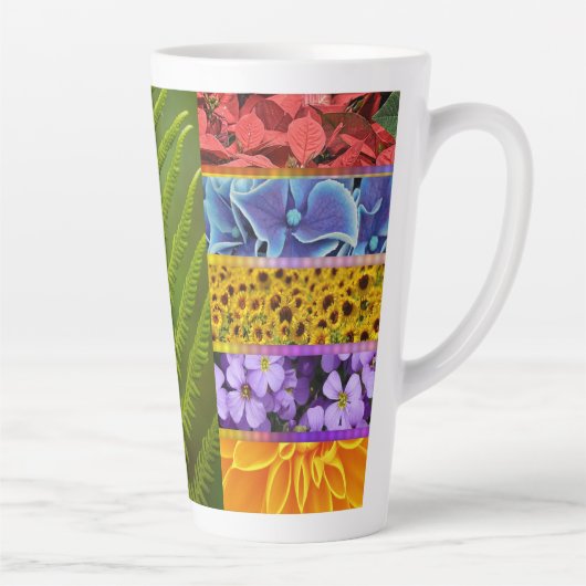 Tasse Latte tuiles de flore (Droite)
