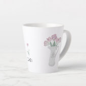 Tasse Latte Tulipes dans un pichet en céramique (Angle droit)