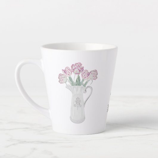 Tasse Latte Tulipes dans un pichet en céramique (Gauche)