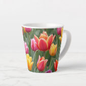 Tasse Latte Tulipes néerlandaises (Angle droit)