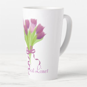 Tasse Latte Tulipes personnalisées