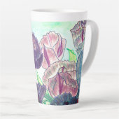 Tasse Latte Tulipes pourpres (Angle droit)