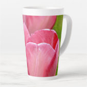 Tasse Latte Tulipes roses (Angle droit)