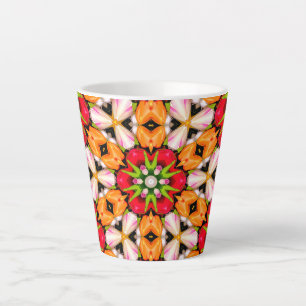 Tasse Latte Tulips Bouquet Motif
