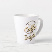 Tasse Latte Turning Coffee Into Insights Data Humor (Angle droit)