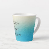 Tasse Latte Turquoise Chic Blanc Aqua bleu (Angle droit)