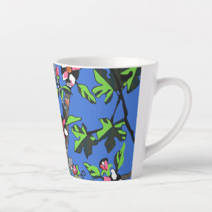 Tasse Latte Turtledos aux fleurs d'Apple