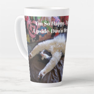 Tasse Latte Tuxedo Cat Cute faire une vague mexicaine drôle Mu