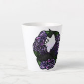 Tasse Latte Tuxedo Chat Chats chats noir et blanc (Devant)