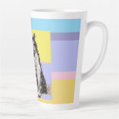 Tasse Latte Tuxedo Chat Pastel Couleurs Rose Girls Nom (Droite)