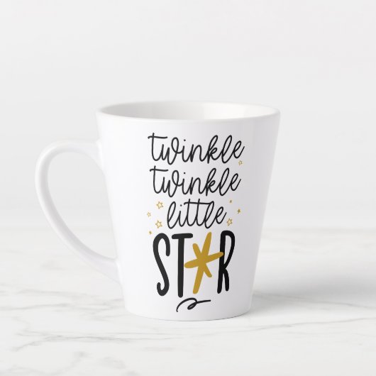 Tasse Latte Twinkle Twinkle Little Star Doodle (Gauche)