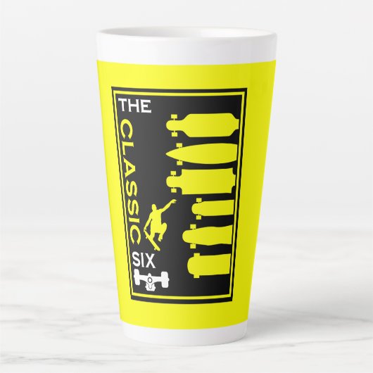 Tasse Latte Types de skateboard (Devant)