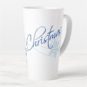 Tasse Latte Typographe de Merry Christmas (Angle droit)