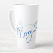 Tasse Latte Typographe de Merry Christmas (Angle gauche)