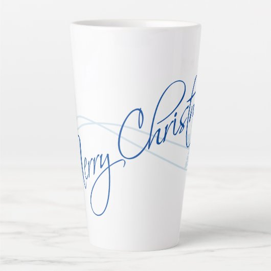 Tasse Latte Typographe de Merry Christmas (Devant)